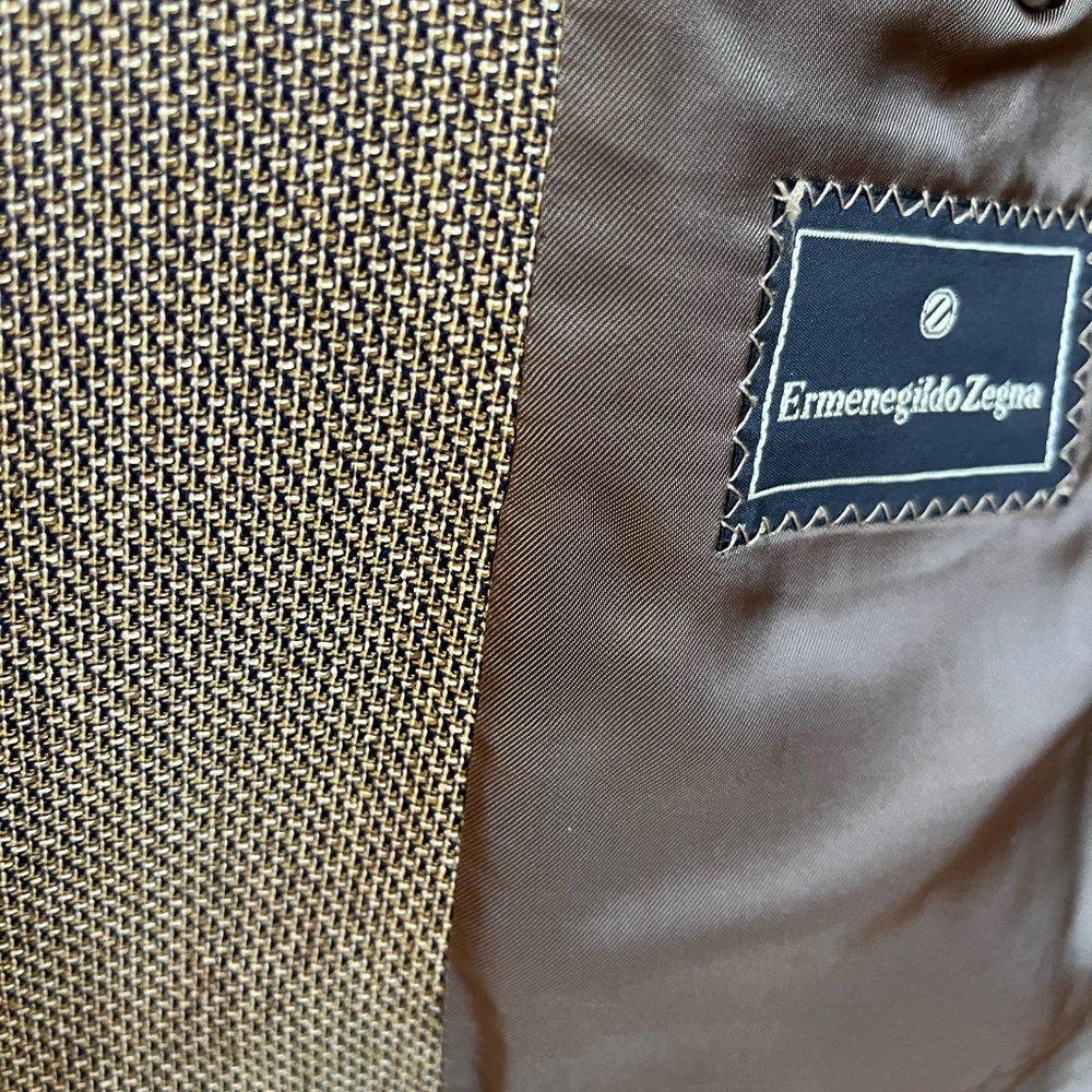 Ermenegildo Zegna Gold and Black Sport Coat